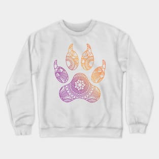 Dog Paw Print Mandala Crewneck Sweatshirt